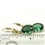 14k Gold Leverback Earrings, Russian Nanocrystal Emerald, E101