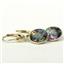 14k Gold Leverback Earrings, Mystic Fire Topaz, E101