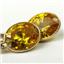14k Gold Leverback Earrings, Golden CZ, E101