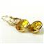 14k Gold Leverback Earrings, Golden CZ, E101