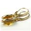 14k Gold Leverback Earrings, Golden CZ, E101