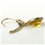 14k Gold Leverback Earrings, Golden CZ, E101