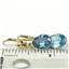 14k Gold Leverback Earrings, Swiss Blue CZ, E101
