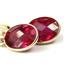 14k Gold Leverback Earrings, Created Ruby, E101