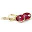 14k Gold Leverback Earrings, Created Ruby, E101