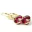 14k Gold Leverback Earrings, Created Ruby, E101