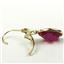 14k Gold Leverback Earrings, Created Ruby, E101