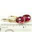 14k Gold Leverback Earrings, Created Ruby, E101