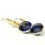 14k Gold Leverback Earrings, Created Blue Sapphire, E101