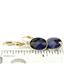 14k Gold Leverback Earrings, Created Blue Sapphire, E101