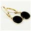 14k Gold Leverback Earrings, Black Onyx, E101