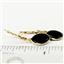 14k Gold Leverback Earrings, Black Onyx, E101
