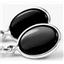 925 Sterling Silver Leverback Earrings, Black Onyx, SE001