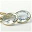 14k Gold Leverback Earrings, Aquamarine, E101
