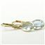 14k Gold Leverback Earrings, Aquamarine, E101