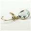 14k Gold Leverback Earrings, Aquamarine, E101