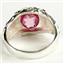 925 Sterling Silver Men's Nugget Ring, Created Pink Sapphire, SR168