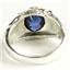 925 Sterling Silver Men's Nugget Ring, Created Blue Sapphire, SR168