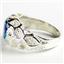 925 Sterling Silver Men's Nugget Ring, Created Blue Green Opal, SR168