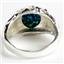 925 Sterling Silver Men's Nugget Ring, Created Blue Green Opal, SR168