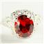 Sterling Silver Ladies Ring, Created Padparadscha, SR009