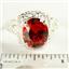 Sterling Silver Ladies Ring, Created Padparadscha, SR009