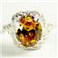 Sterling Silver Ladies Ring, Golden Yellow CZ, SR009