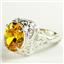Sterling Silver Ladies Ring, Golden Yellow CZ, SR009