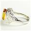 Sterling Silver Ladies Ring, Golden Yellow CZ, SR009
