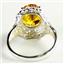 Sterling Silver Ladies Ring, Golden Yellow CZ, SR009