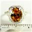 Sterling Silver Ladies Ring, Golden Yellow CZ, SR009