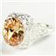 Sterling Silver Ladies Ring, Champagne CZ, SR009