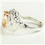 Sterling Silver Ladies Ring, Champagne CZ, SR009