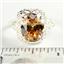 Sterling Silver Ladies Ring, Champagne CZ, SR009