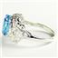 Sterling Silver Ladies Ring, Swiss Blue CZ, SR009