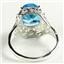 Sterling Silver Ladies Ring, Swiss Blue CZ, SR009