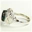 Sterling Silver Ladies Ring, Created Black Opal, SR009