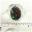 Sterling Silver Ladies Ring, Created Black Opal, SR009
