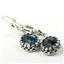 925 Sterling Silver Crown Bezel Leverback Earrings, London Blue Topaz, SE109