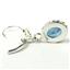 925 Sterling Silver Crown Bezel Leverback Earrings, London Blue Topaz, SE109