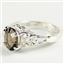 SR302, Smoky Quartz,  925 Sterling Silver Ring