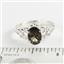 SR302, Smoky Quartz,  925 Sterling Silver Ring