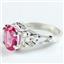 SR302, Created Pink Sapphire, 925 Sterling Silver Ring