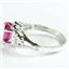 SR302, Created Pink Sapphire, 925 Sterling Silver Ring