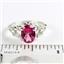 SR302, Created Pink Sapphire, 925 Sterling Silver Ring