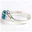 SR302, Created Blue Green Opal, 925 Sterling Silver Ring