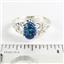 SR302, Created Blue Green Opal, 925 Sterling Silver Ring