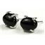 925 Sterling Silver Post Earrings, Black Onyx, SE002C