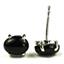 925 Sterling Silver Post Earrings, Black Onyx, SE002C