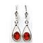 925 Sterling Silver Leverback Earrings, Created Padparadsha Sapphire SE008